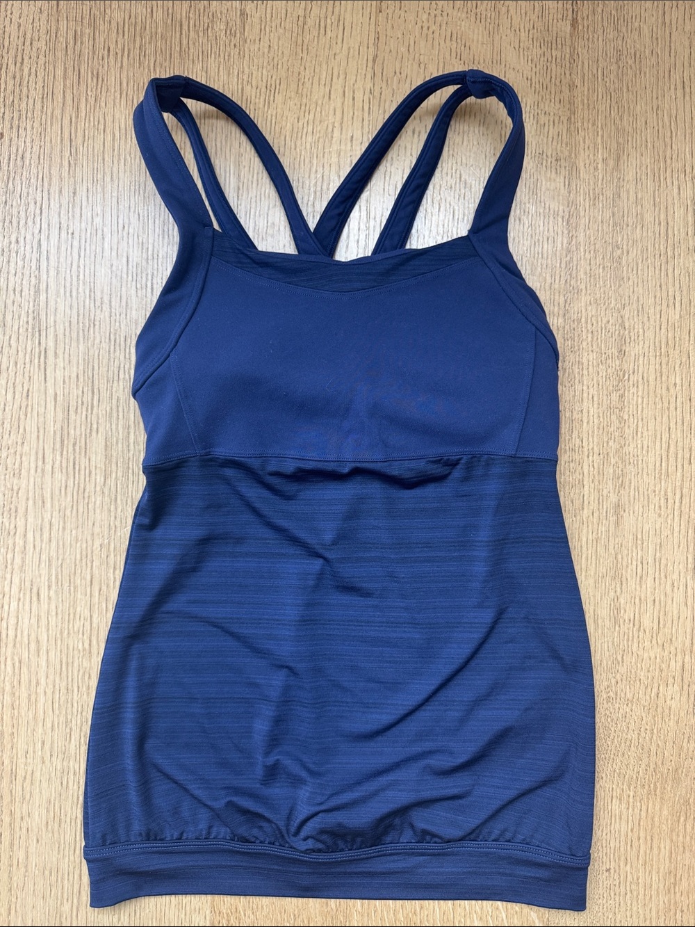 Athleta Navy Blue Double-Strap Athletic Tank